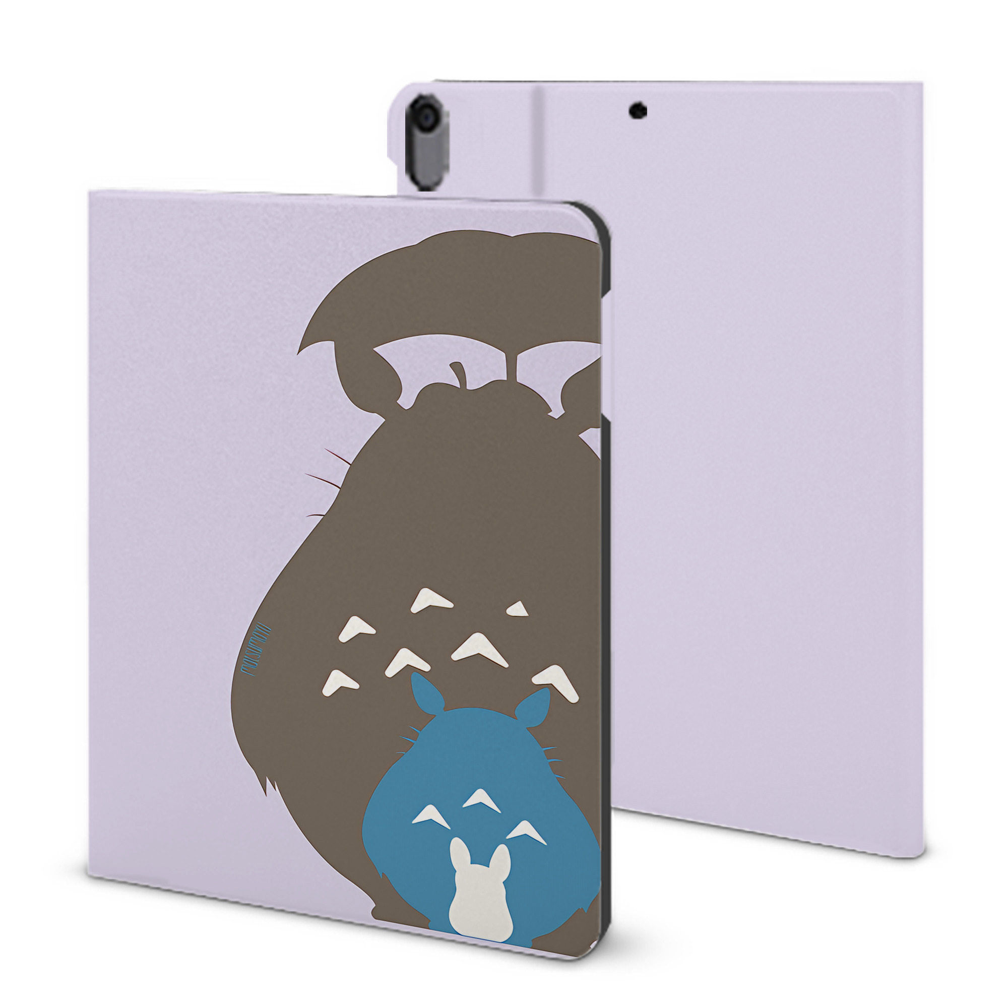 （画像用） となりのトトロ 草壁メイ 草壁サツキ My Neighbor Totoro Satsuki Kusakabe Mei Kusakabe IPad ケース ブック型 PUレザー TPU 耐衝撃 軽量 薄型 ペン収納なし 全面保護 IPad 各モデル対応